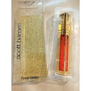 NIB Scott Barnes Flossy Glossy Lip Gloss in Coral Cabana